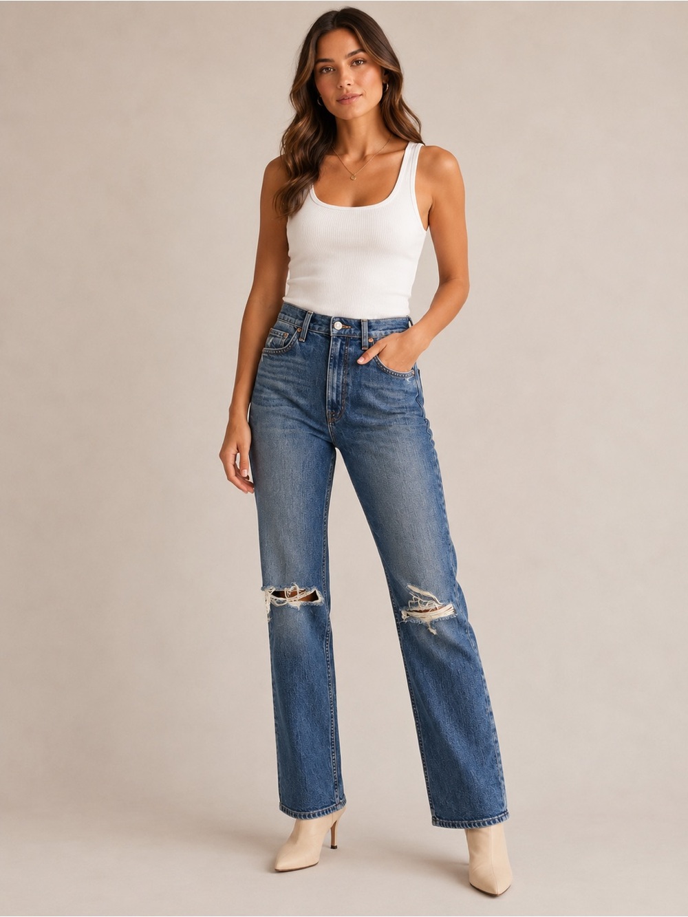 Mother High Waisted Rider Skimp Jean